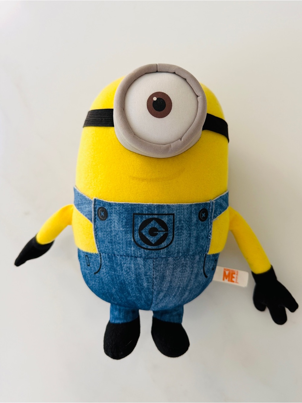 Despicable Me Minion Denim Overalls Single eye Plush Toy Factory 9" Stuart style